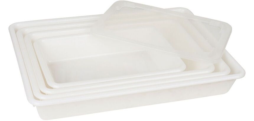 bac rectangulaire plat PEHD 43.5x28.5x8 cm