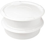 bac à pâtons rond PEHD blanc pour conservation ou fermentation 14 L