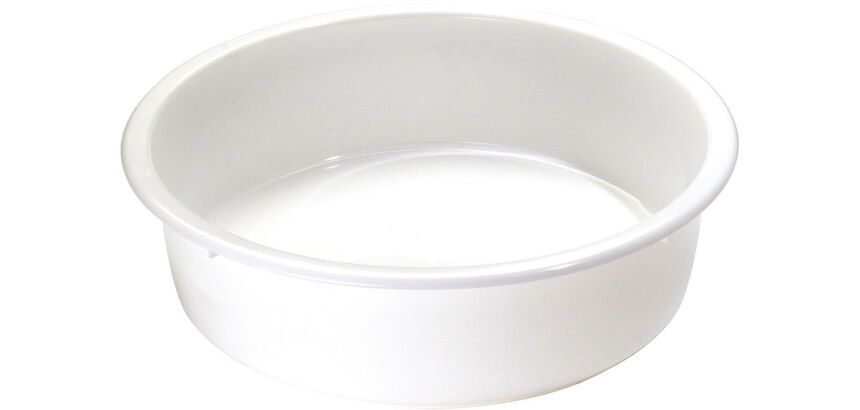 bac à pâtons rond PEHD blanc pour conservation ou fermentation 14 L