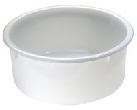 bac à pâtons rond PEHD blanc pour conservation ou fermentation 24 L