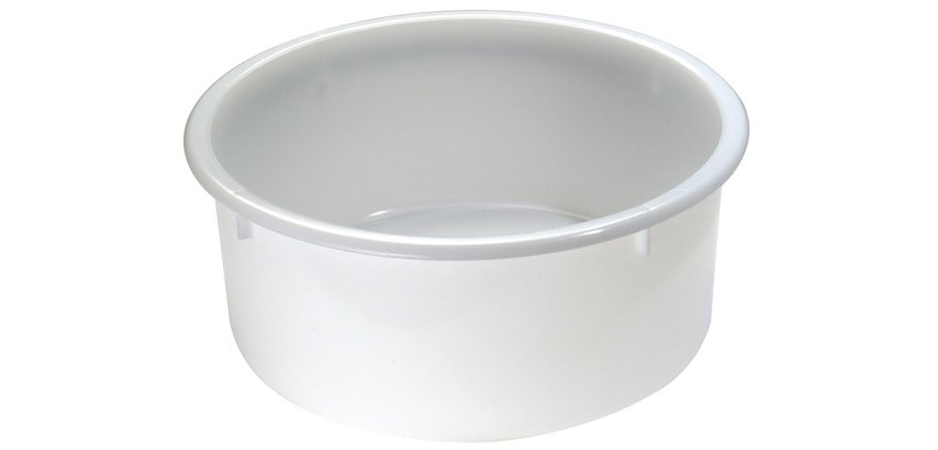 bac à pâtons rond PEHD blanc pour conservation ou fermentation 24 L