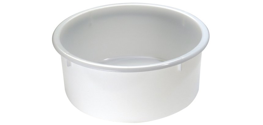 bac à pâtons rond PEHD blanc pour conservation ou fermentation 24 L