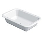 demi bac à pâton 40x30x10,5 cm - 7 L - blanc