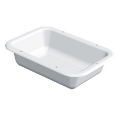 demi bac à pâton 40x30x10,5 cm - 7 L - blanc