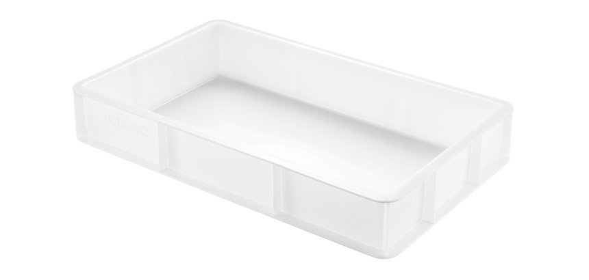 bac à pâtons PEHD 53x32.5x9 cm 12 L blanc
