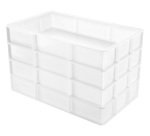 bac à pâtons PEHD 53x32.5x9 cm 12 L blanc