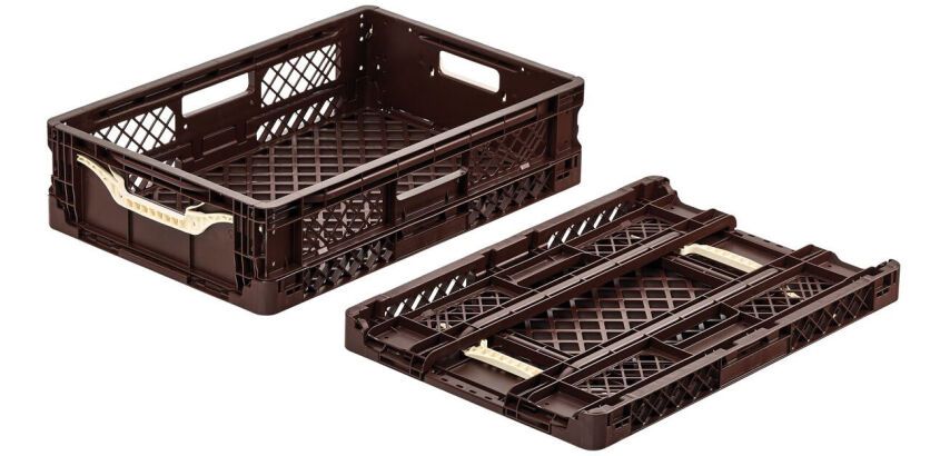 bac pliable marron 60x40x15 cm