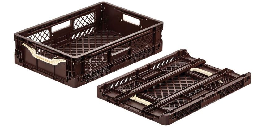 bac pliable marron 60x40x15 cm