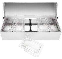 Matfer condibox avec 5 bacs GN 1/9 cristal