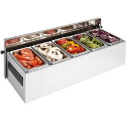 Matfer condibox avec 5 bacs GN 1/9 inox