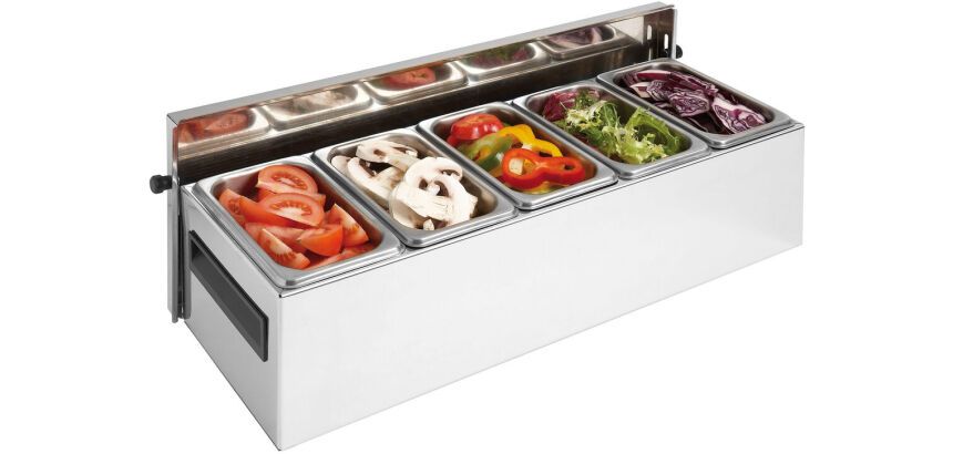 Matfer condibox avec 5 bacs GN 1/9 inox