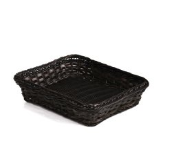 corbeille à pain en polypropylène rectangle noir 32,5 x 26,5 x 10 cm