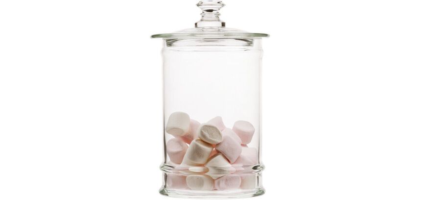 bocal confiseur en verre avec couvercle 27x13.5 cm