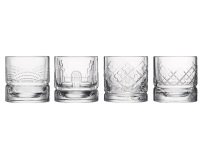 Dandy set de 4 verres à whisky 30 cl aux reliefs différents
