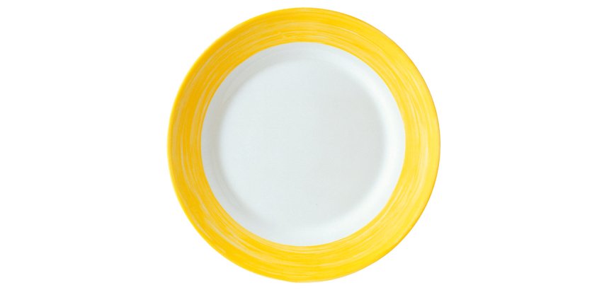 Brush assiette jaune Ø 23,5 cm