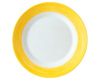 Brush assiette creuse jaune Ø 22,5 cm