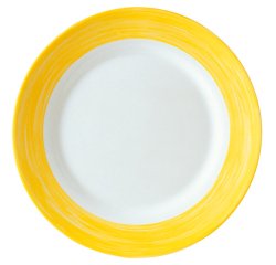 Brush assiette creuse jaune Ø 22,5 cm