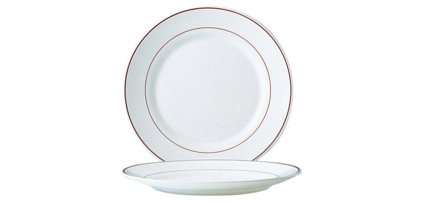 Restaurant filet bordeaux assiette plate Ø 23,5 cm