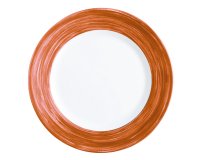 Brush assiette plate terracotta 23,5 cm