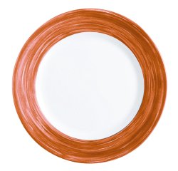 Brush assiette plate terracotta 23,5 cm