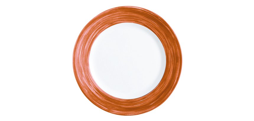 Brush assiette plate terracotta 23,5 cm