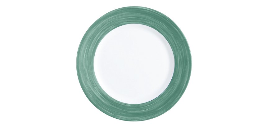 Brush assiette plate dark green 15,5 cm