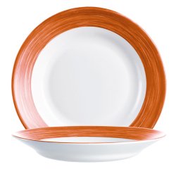 Brush assiette creuse terracotta 22,5 cm