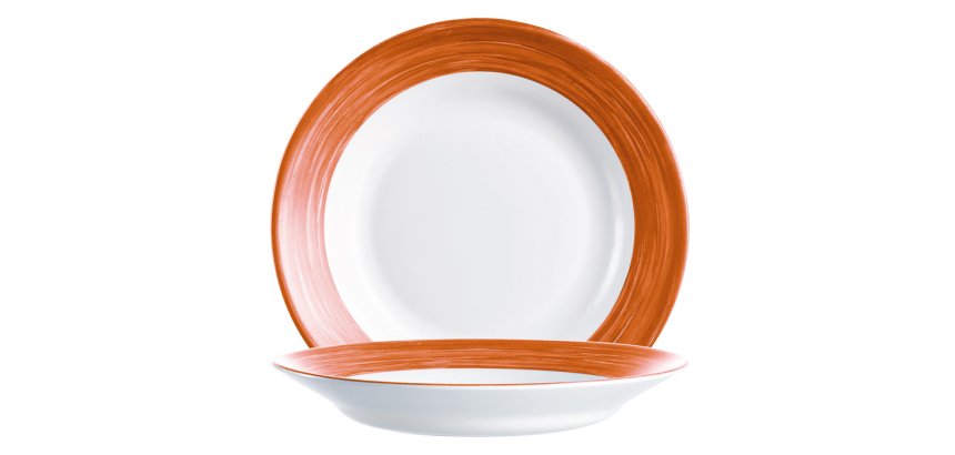 Brush assiette creuse terracotta 22,5 cm