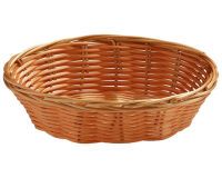 corbeille à pain en polypropylène ovale couleur osier 23 x 16,5 cm