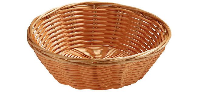 corbeille à pain en polypropylène ronde couleur osier ø 24 cm