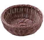 corbeille à pain en polypropylène ronde chocolat ø 18 cm