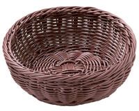 corbeille à pain en polypropylène ronde chocolat ø 18 cm