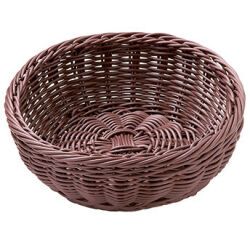 corbeille à pain en polypropylène ronde chocolat ø 18 cm