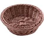 corbeille à pain en polypropylène ronde chocolat ø 23 cm
