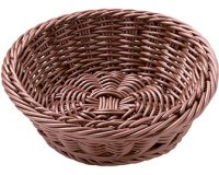 corbeille à pain en polypropylène ronde chocolat ø 23 cm