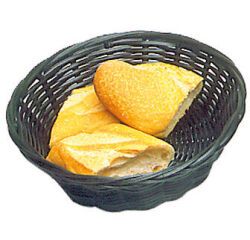 corbeille à pain en polypropylène ronde noir ø 18 cm