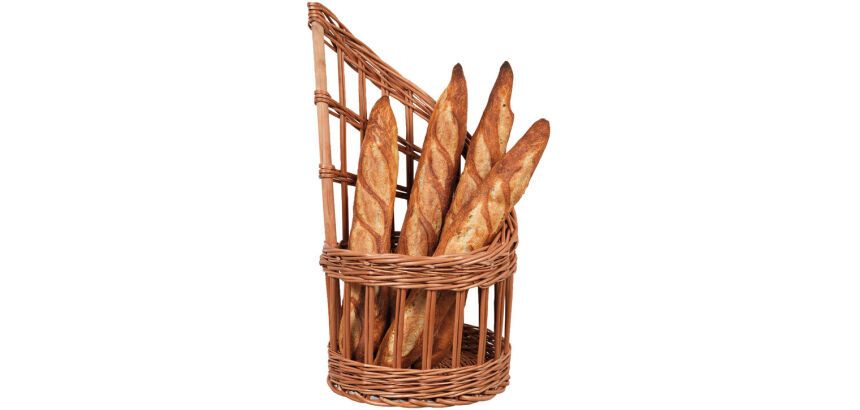 claie à pain en osier rotonde Ø 28 cm hauteur 85.5 cm