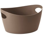 corbeille polypropylène taupe 15,5 x 12,5 x 8,5 cm