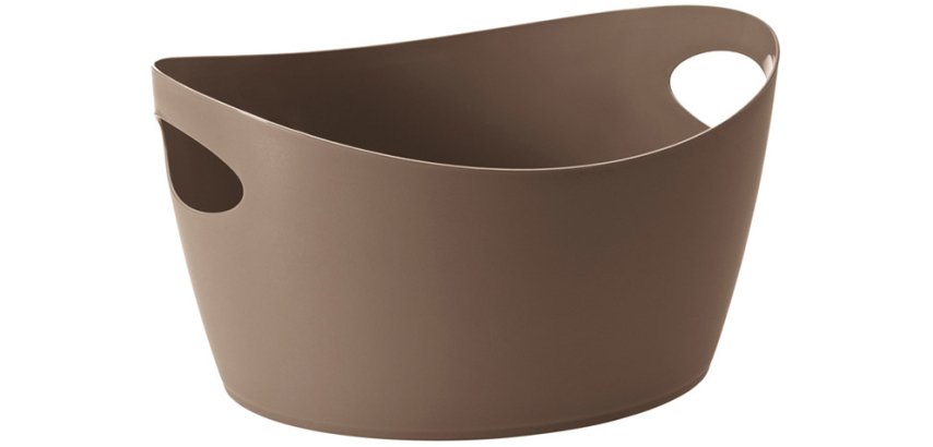 corbeille polypropylène taupe 15,5 x 12,5 x 8,5 cm