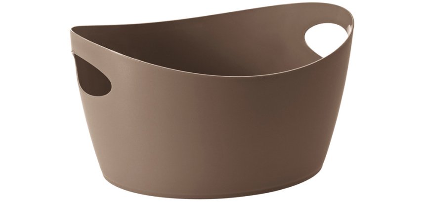 corbeille polypropylène taupe 15,5 x 12,5 x 8,5 cm