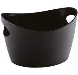 corbeille polypropylène noire 15,5 x 12,5 x 8,5 cm