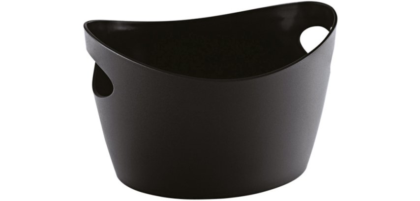 corbeille polypropylène noire 15,5 x 12,5 x 8,5 cm