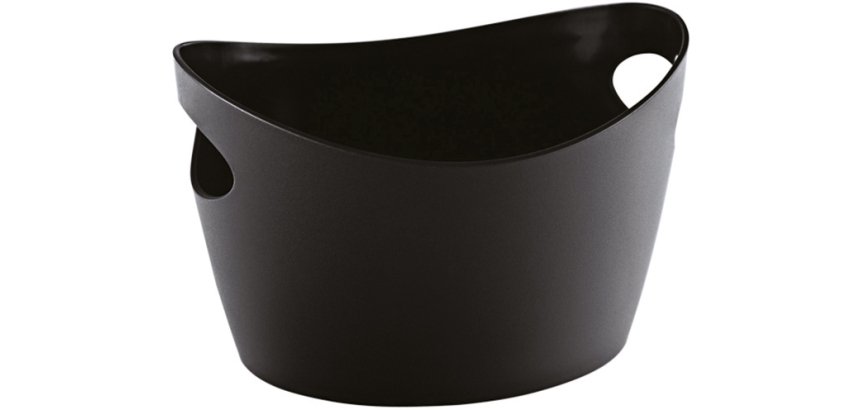 corbeille polypropylène noire 15,5 x 12,5 x 8,5 cm
