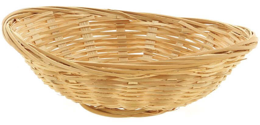 corbeille à pain ovale bambou 20 x 15 cm