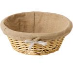 corbeille boulangère toile avec cordelette ronde ø 18 cm