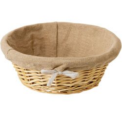corbeille boulangère toile avec cordelette ronde ø 18 cm