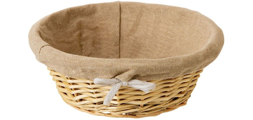 corbeille boulangère toile avec cordelette ronde ø 18 cm
