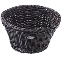 corbeille à pain en polypropylène ronde ø 18 cm noire