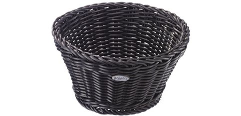 corbeille à pain en polypropylène ronde ø 18 cm noire
