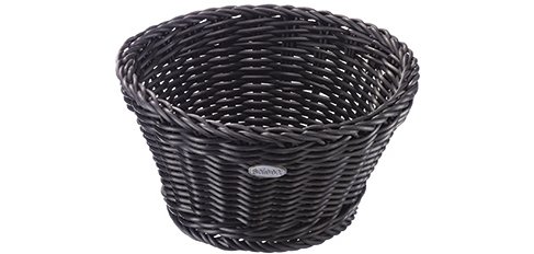corbeille à pain en polypropylène ronde ø 18 cm noire